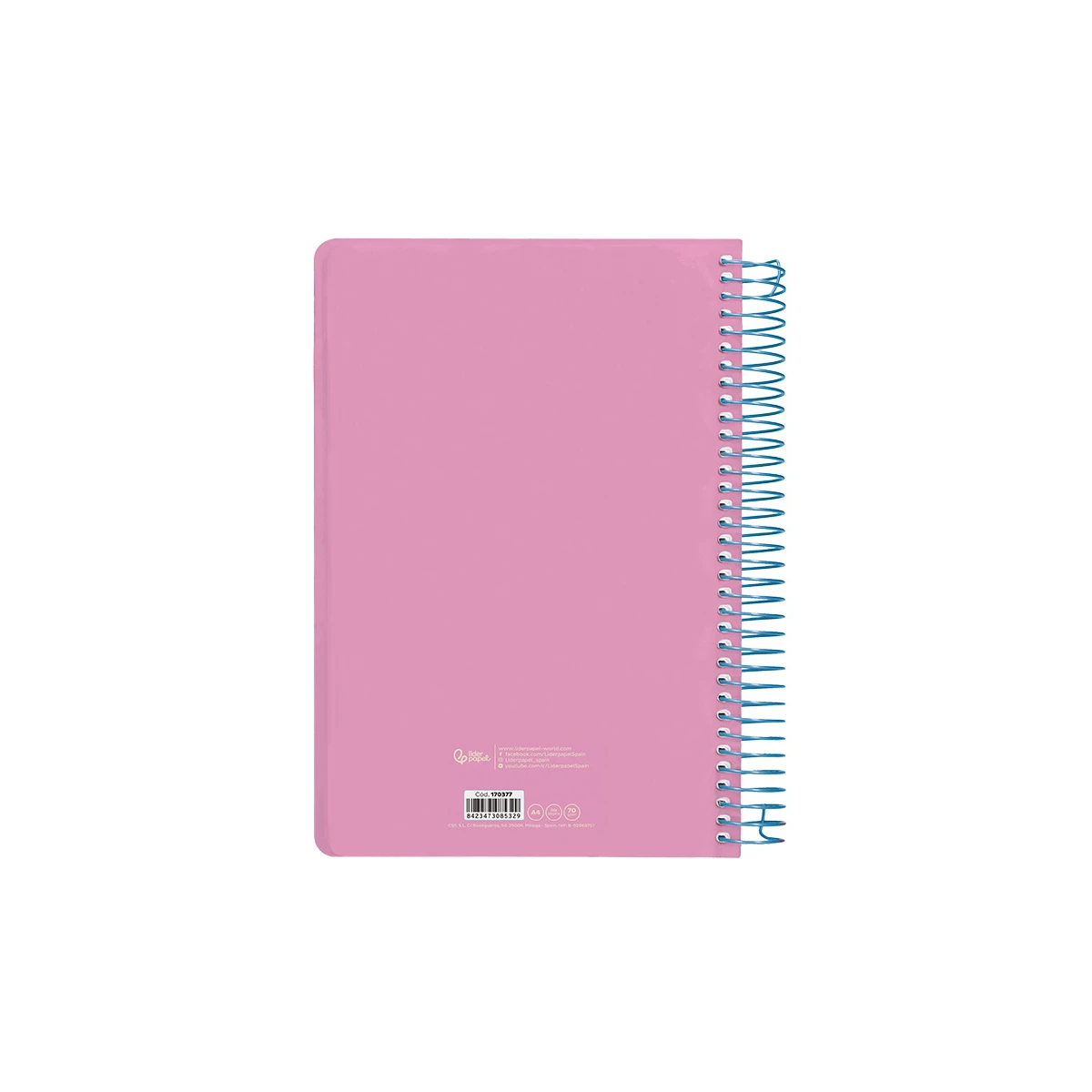 Agenda espiral liderpapel classic a4 2025 dia pagina cor rosa papel 70 gr