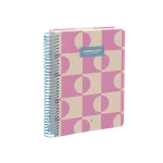 Agenda espiral liderpapel classic a4 2025 dia pagina cor rosa papel 70 gr