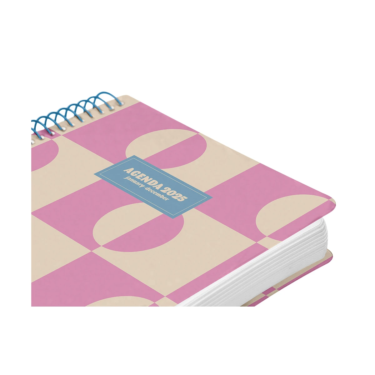 Agenda espiral liderpapel classic a4 2025 dia pagina cor rosa papel 70 gr