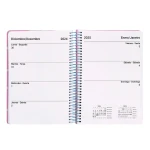 Agenda espiral liderpapel classic a6 2025 semana vista cor rosa papel 70 gr