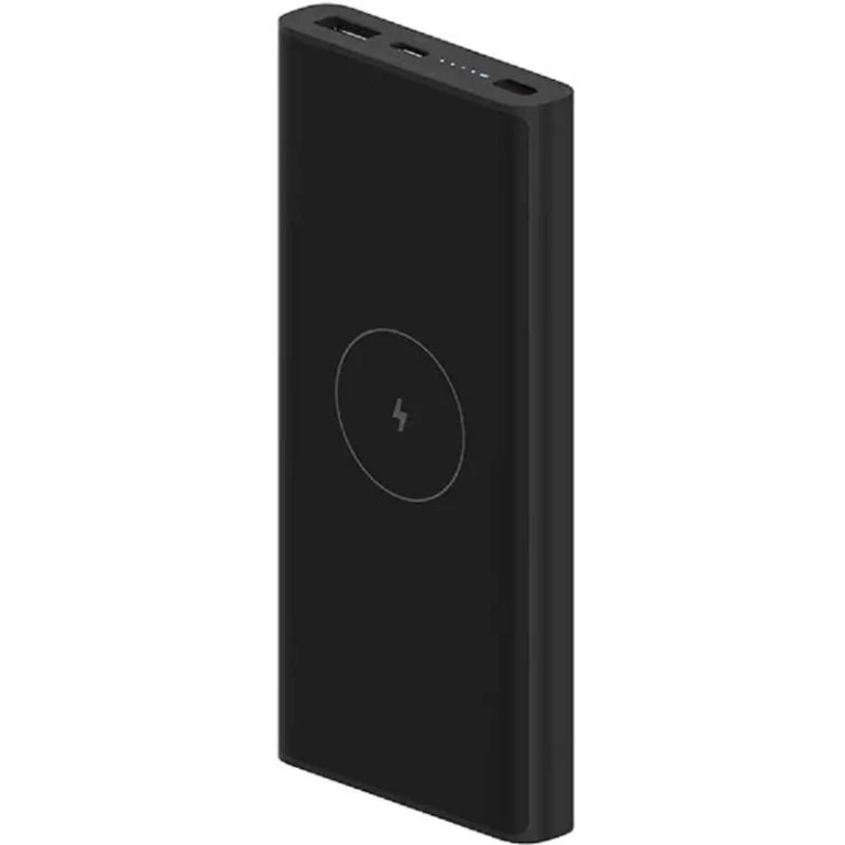 Xiaomi 10W Bateria Externa Sem Fio/Power Bank 10000 mAh Sem Fio - Tecnologia QI - Carregamento Rápido 10W e 22,5W - 1x USB-A, 1x USB-C