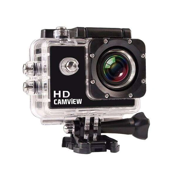 Câmera Esportiva Camview HD 720P 5MP - Ângulo de 120° - Submersível 30m com Caixa - Tela LCD de 2"