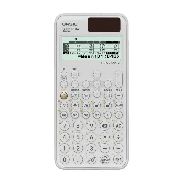 Casio Iberia Classwiz FX-991 SP Calculadora Científica Tela LCD 12 Dígitos - Mais de 560 Funções - Capa Protetora - Cor Branca