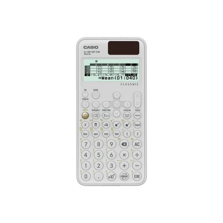 Casio Iberia Classwiz FX-991 SP Calculadora Científica Tela LCD 12 Dígitos - Mais de 560 Funções - Capa Protetora - Cor Branca