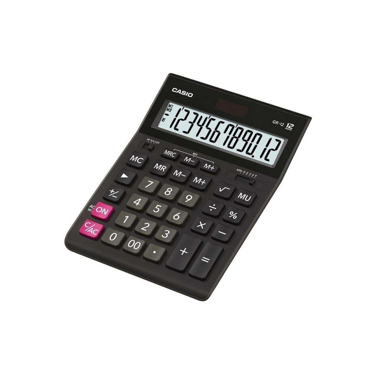 Calculadora casio gr-12-w de secretaria 12 digitos cor preto