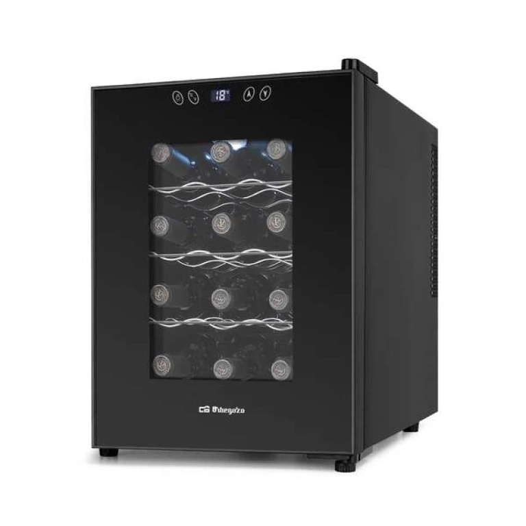 Adega compacta Orbegozo VT 1230 - Armazene e desfrute do vinho em casa - Capacidade para 12 garrafas - Controle eletrônico de temperatura - Design elegante e silencioso