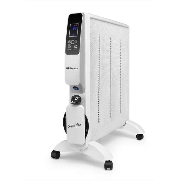 Radiador de mica inteligente Orbegozo RMW 2000 - Potente e eficiente - Conexão Wi-Fi - Display LED - Controle remoto - Temporizador - Proteção contra superaquecimento e capotamento