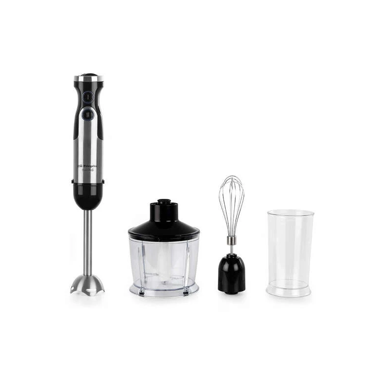 Varinha mágica multifuncional Orbegozo BT 2770 - Potente motor DC de 1200 W - Seletor de velocidade e função turbo - Acessórios adequados para máquina de lavar louça