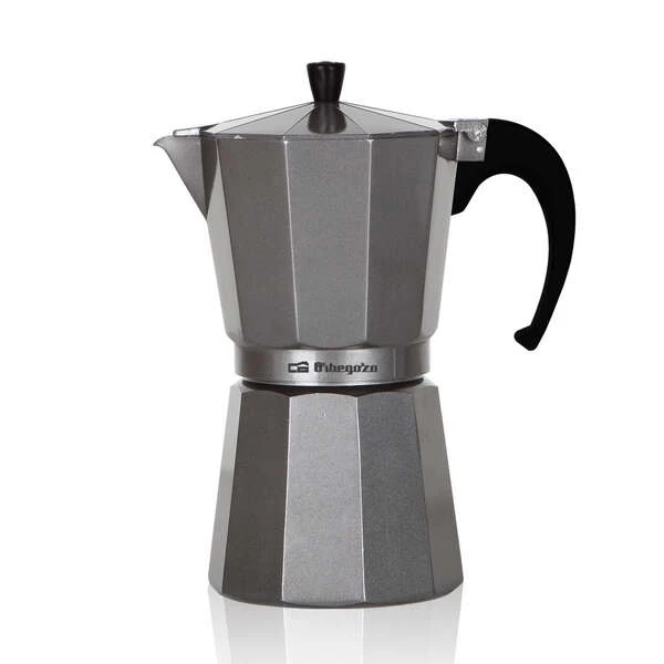 Cafeteira Orbegozo KFS 1220 em Alumínio Prata - Prepara Cafés Criativos e Deliciosos em Minutos - Capacidade para Seis Xícaras - Alça Ergonômica e Válvula de Segurança para Maior Conforto e Tranquilidade