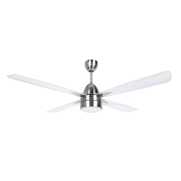 Ventilador de teto em aço inoxidável Orbegozo CP 71132 - Potente e decorativo - Sistema de ventilação reversível - 3 velocidades - Controle remoto