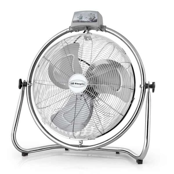 Ventilador oscilante industrial potente e seguro Orbegozo - 45W de potência - 3 velocidades - Alça de transporte - Grade protetora - Cabeça oscilante