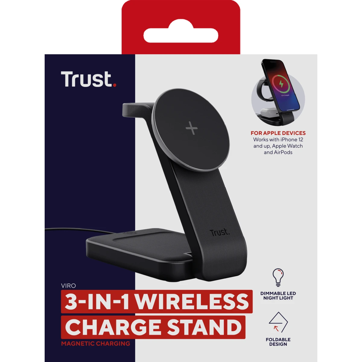 Trust Viro Auscultadores, Auscultadores, Smartphone, Smartwatch Preto USB Carregamento wireless