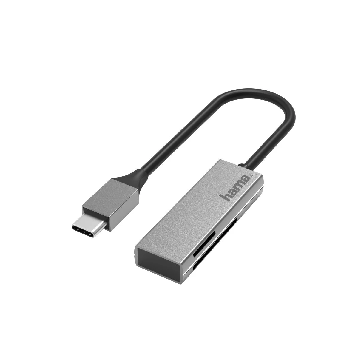 Leitor de cartões HAMA USB USB-C, USB 3.0, SD/microSD, aluminio