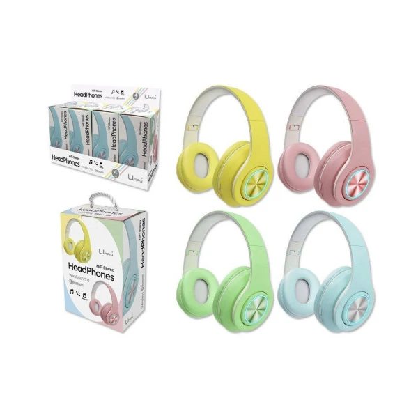 HEAD FONES DE OUVIDO BLUETOOTH PASTEL LITTLE FUN (CORES SORTIDAS) UMAY 328963