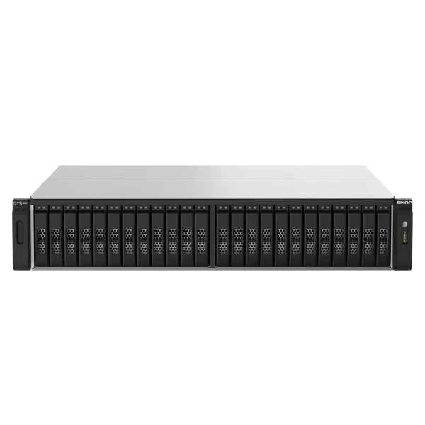 QNAP TS-h2490FU NAS Rack (2U) EPYC 7302P 256 GB DDR4 0 TB QuTS hero Preto, Cinzento