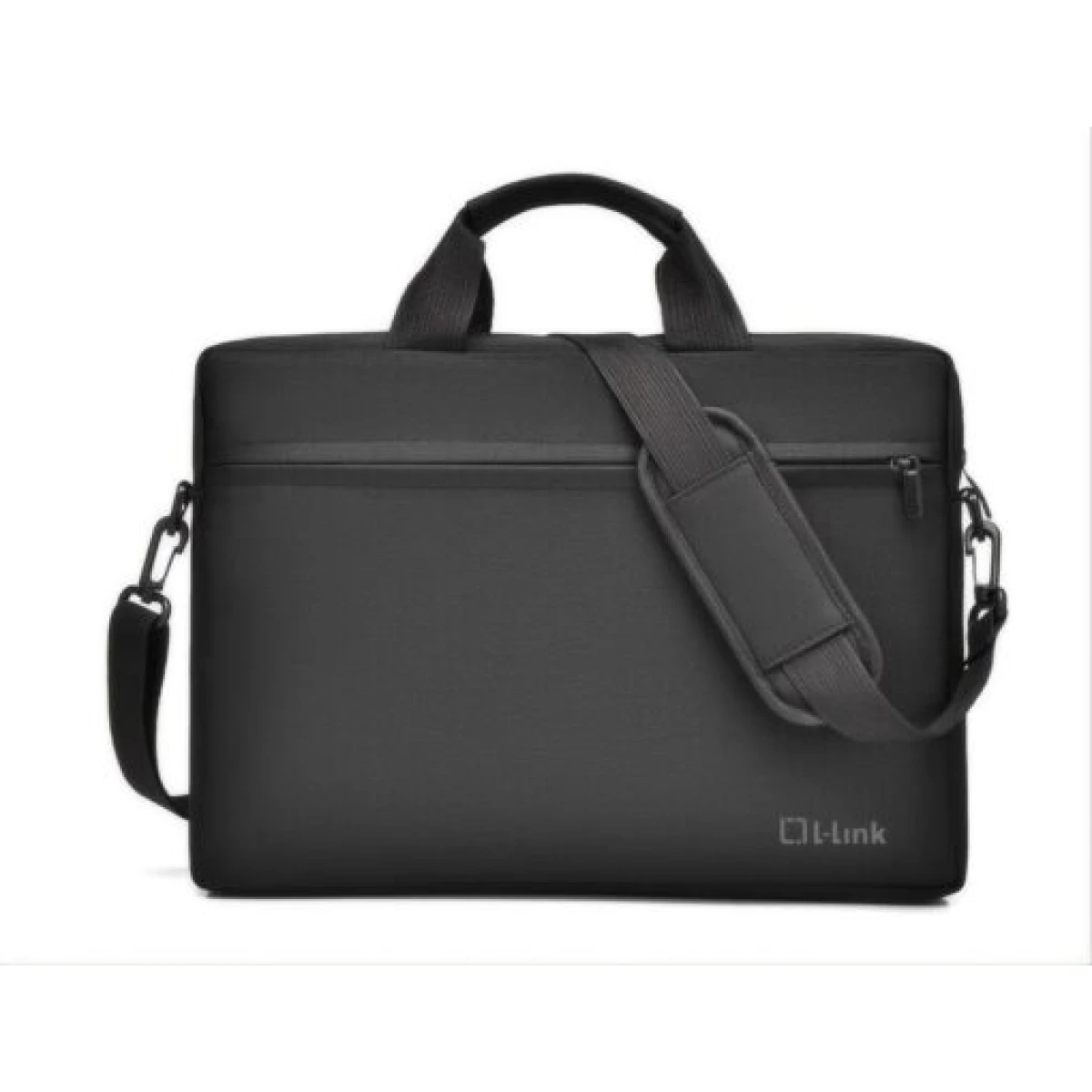 Pasta L-Link para laptop de até 15,6" - Bordas acolchoadas e reforçadas - Bolso externo - Capa externa repelente de água - Fecho com zíper - Cor preta