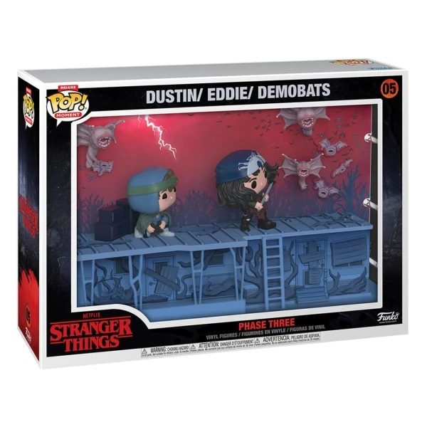 Funko Pop Moments Deluxe Stranger Things Set Fase 3 Eddie e Dustin - Figuras de vinil