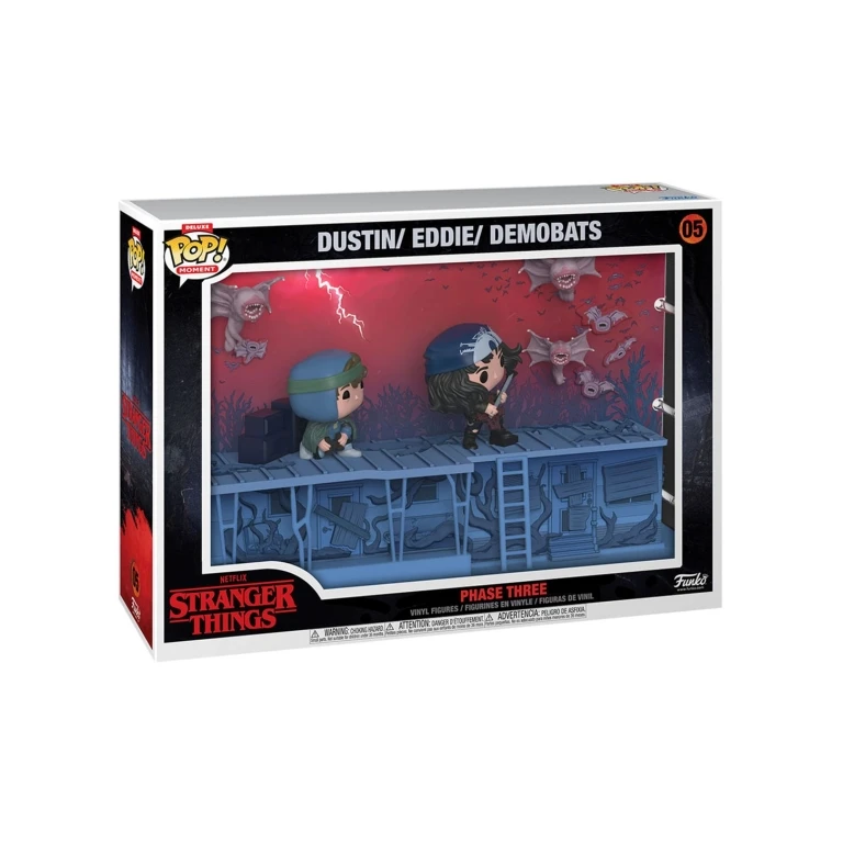 Funko Pop Moments Deluxe Stranger Things Set Fase 3 Eddie e Dustin - Figuras de vinil