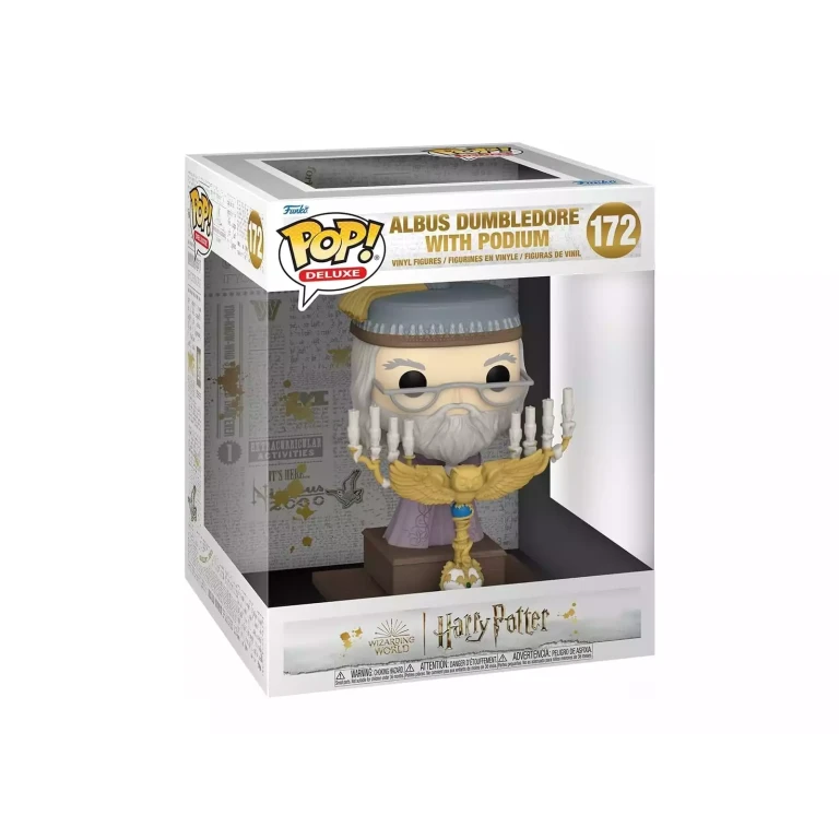 Funko Pop Deluxe Harry Potter Albus Dumbledore com pódio - Figura de vinil - Altura 12cm aprox.