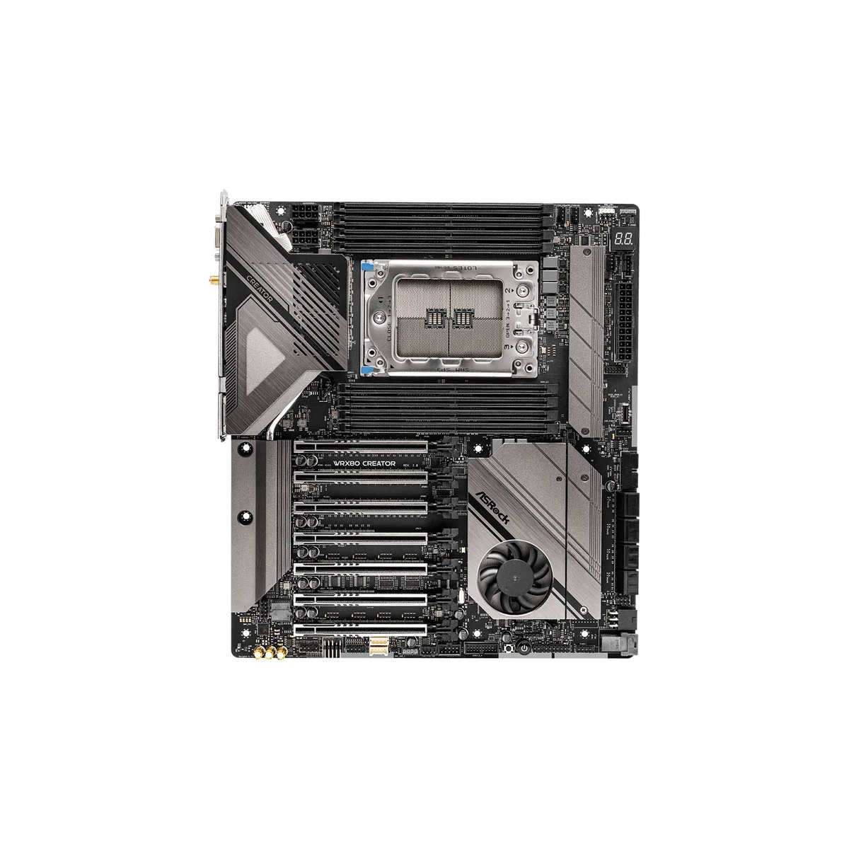 PLACA ASROCK WRX80 CRIADOR R2.0,AMD,sTR5,WRX80,8DDR4,2TB,VGA+2mDP,8SATA3+2M.2,2X 10 GIGABITLAN+WIFI6E+BT,USB3.2,EEB