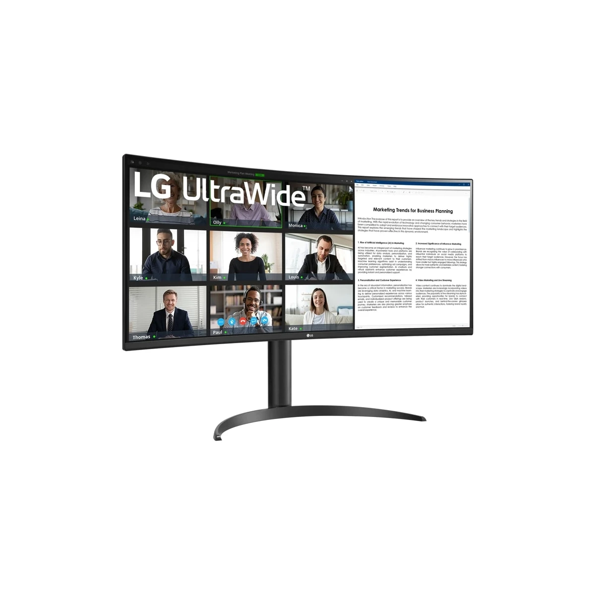 LG 34WR55QK-B monitor de ecrã 86,4 cm (34") 3440 x 1440 pixels Wide Quad HD Preto