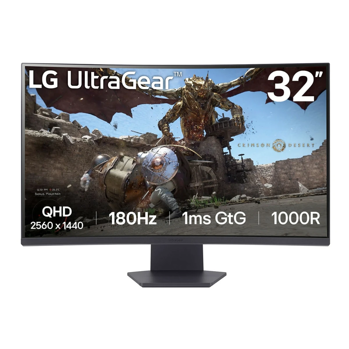 LG 32GS60QC-B monitor de ecrã 80 cm (31.5") 2560 x 1440 pixels Quad HD LCD Preto