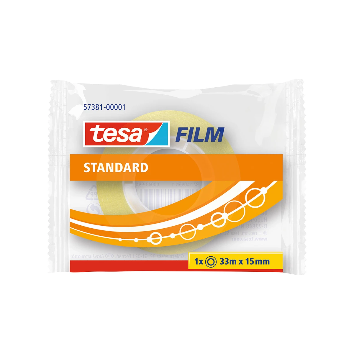 Fita adesiva tesa standar 33 mt x 15 mm