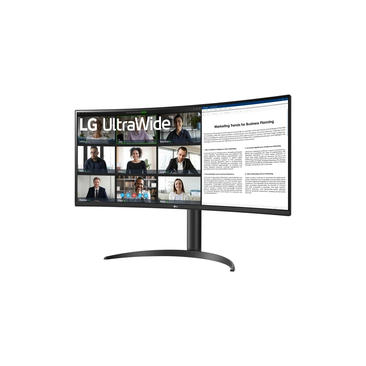 LG 34WR55QK-B monitor de ecrã 86,4 cm (34") 3440 x 1440 pixels Wide Quad HD Preto