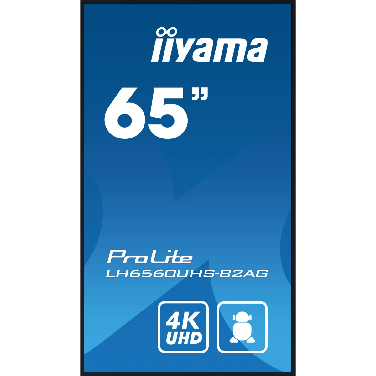 iiyama LH6560UHS-B2AG ecrã de sinalização Quadro digital 165,1 cm (65") LED Wi-Fi 500 cd/m² 4K Ultra HD Preto Processador built-in Android 11 24/7