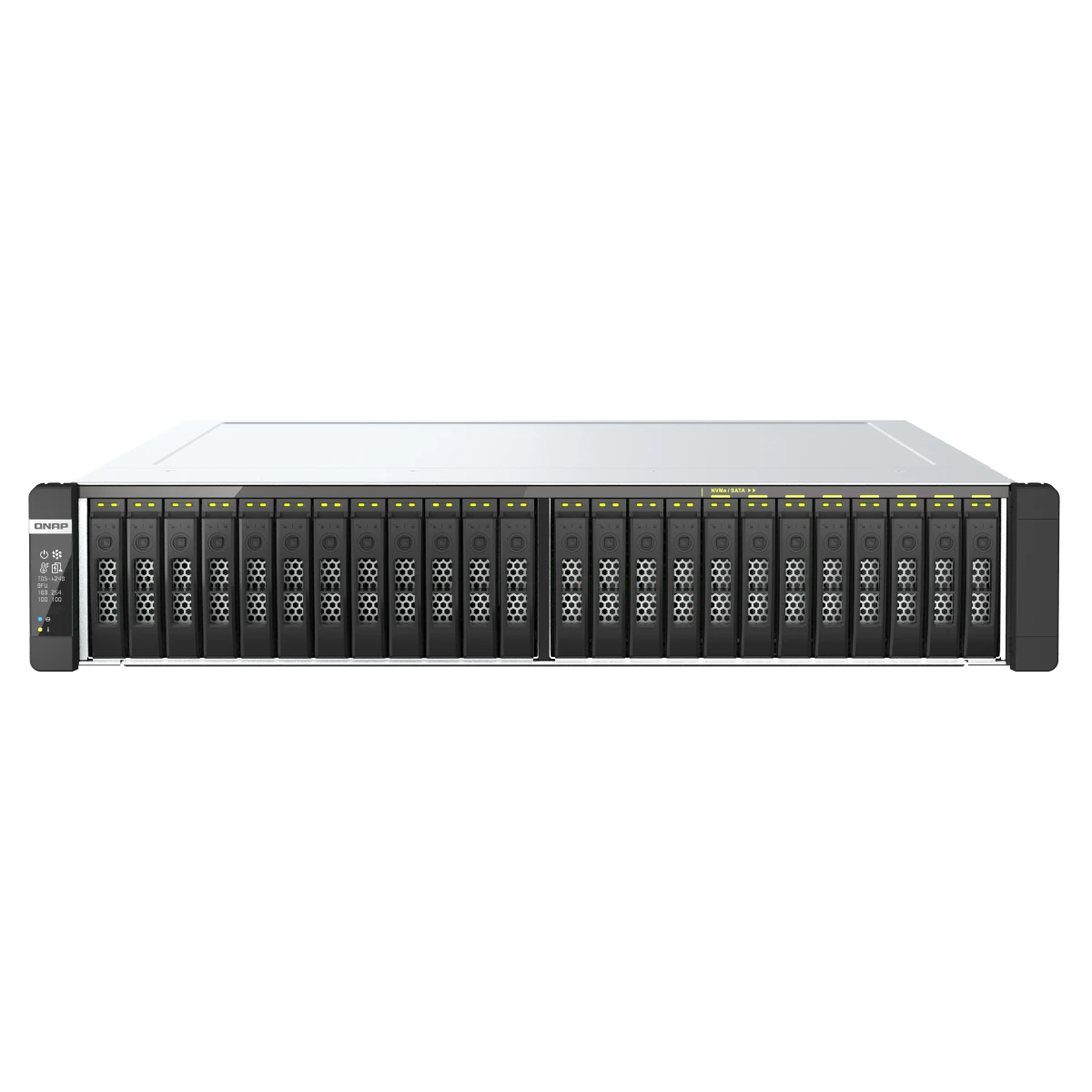 QNAP TDS-h2489FU NAS Rack (2U) Intel Xeon Silver 4314 128 GB DDR4 0 TB QuTS hero Preto, Prateado