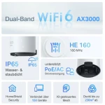 TP-Link Deco X50-Outdoor Dual-band (2,4 GHz / 5 GHz) Wi-Fi 6 (802.11ax) Branco 1 Interno