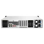 QNAP TS-h1887XU-RP NAS Rack (2U) Intel Xeon E E-2334 16 GB DDR4 QuTS hero Preto, Branco