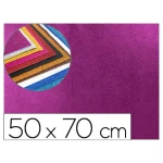 Goma eva com purpurina liderpapel 50x70cm 60gr espessura 2mm violeta