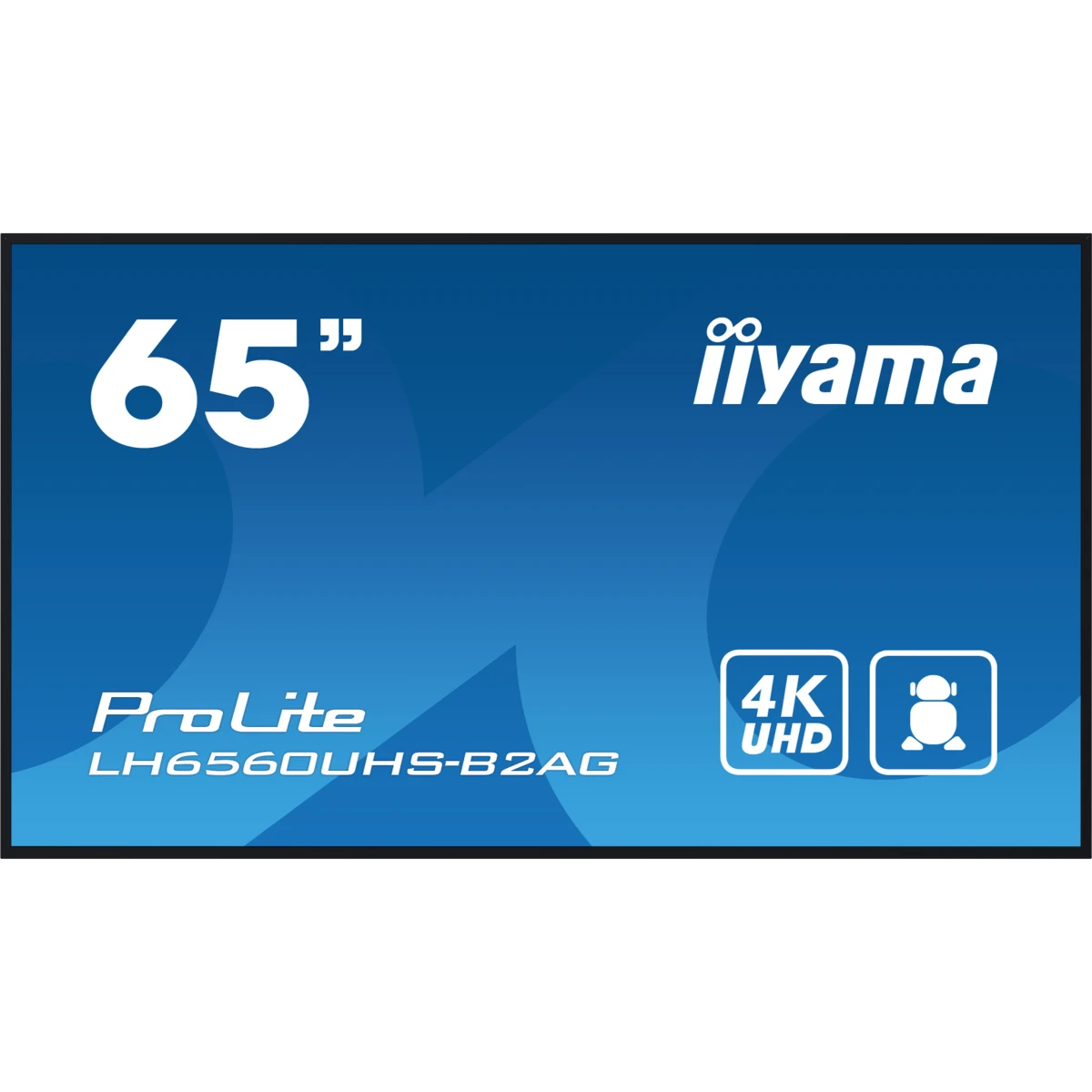 iiyama LH6560UHS-B2AG ecrã de sinalização Quadro digital 165,1 cm (65") LED Wi-Fi 500 cd/m² 4K Ultra HD Preto Processador built-in Android 11 24/7