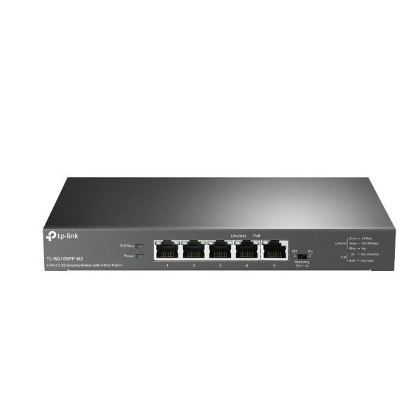 TP-Link TL-SG105PP-M2 switch de rede Não-gerido Gigabit Ethernet (10/100/1000) Power over Ethernet (PoE) Preto