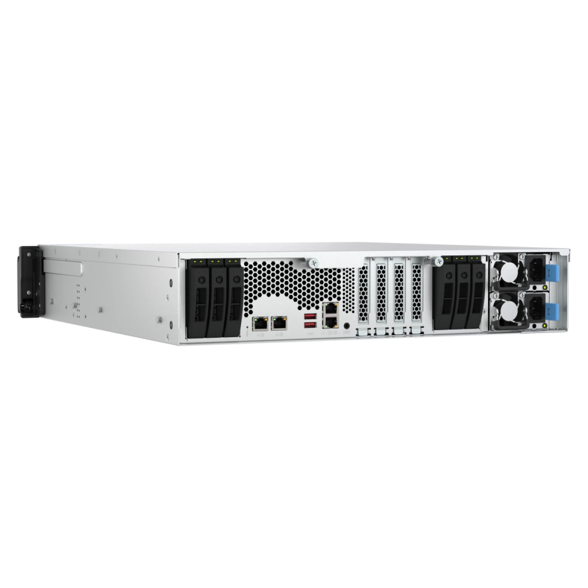 QNAP TS-H3077AFU-R5-32G servidor NAS e de armazenamento Rack (2U) AMD Ryzen™ 5 32 GB DDR5 Preto, Metálico