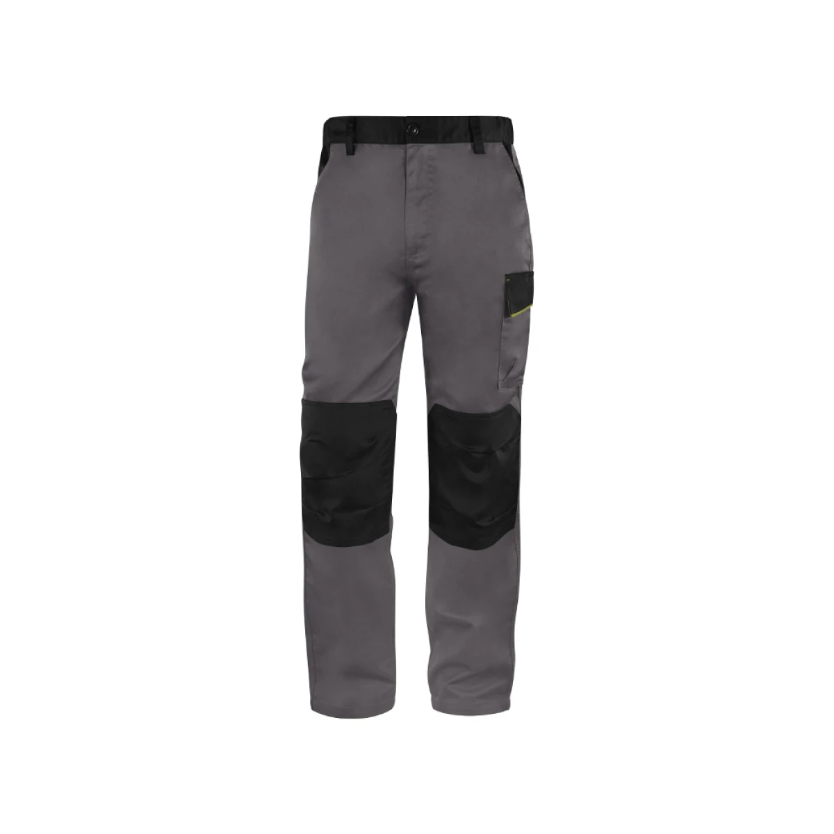 Calças deltaplus com cintura ajustavel e 5 bolsos cor cinza - verde tamanho m