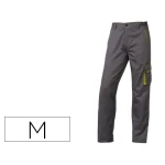Calças deltaplus com cintura ajustavel e 5 bolsos cor cinza - verde tamanho m