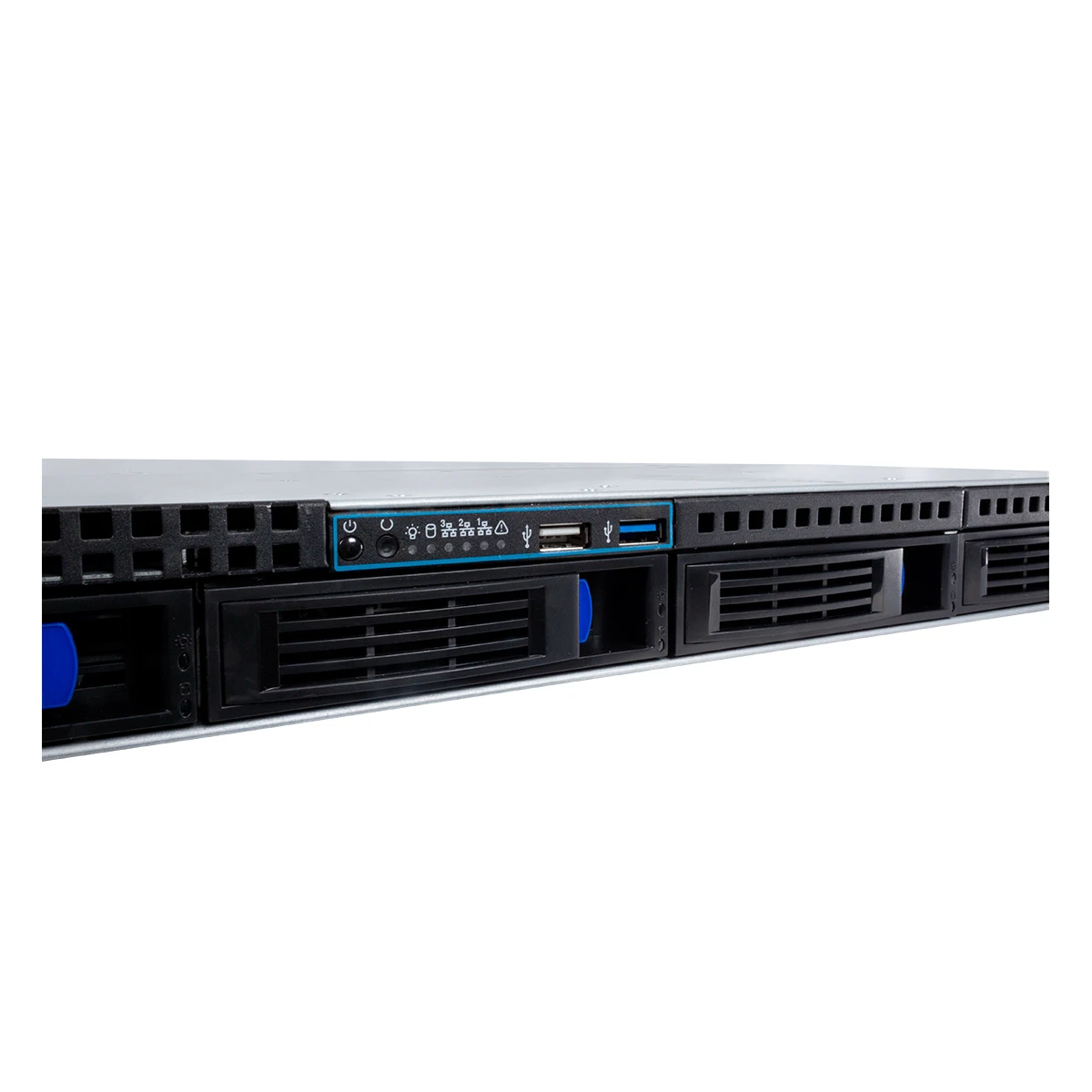 UNYKAch 1U HSW4104 Rack Preto, Prateado