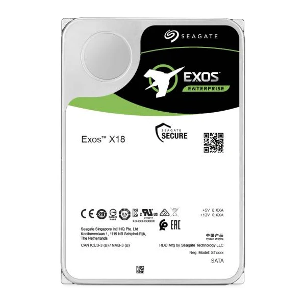 Seagate Exos X18 unidade de disco rígido 16 TB 7200 RPM 256 MB 3.5" SAS