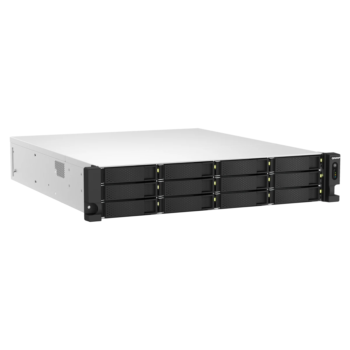 QNAP TS-h1887XU-RP NAS Rack (2U) Intel Xeon E E-2334 16 GB DDR4 QuTS hero Preto, Branco