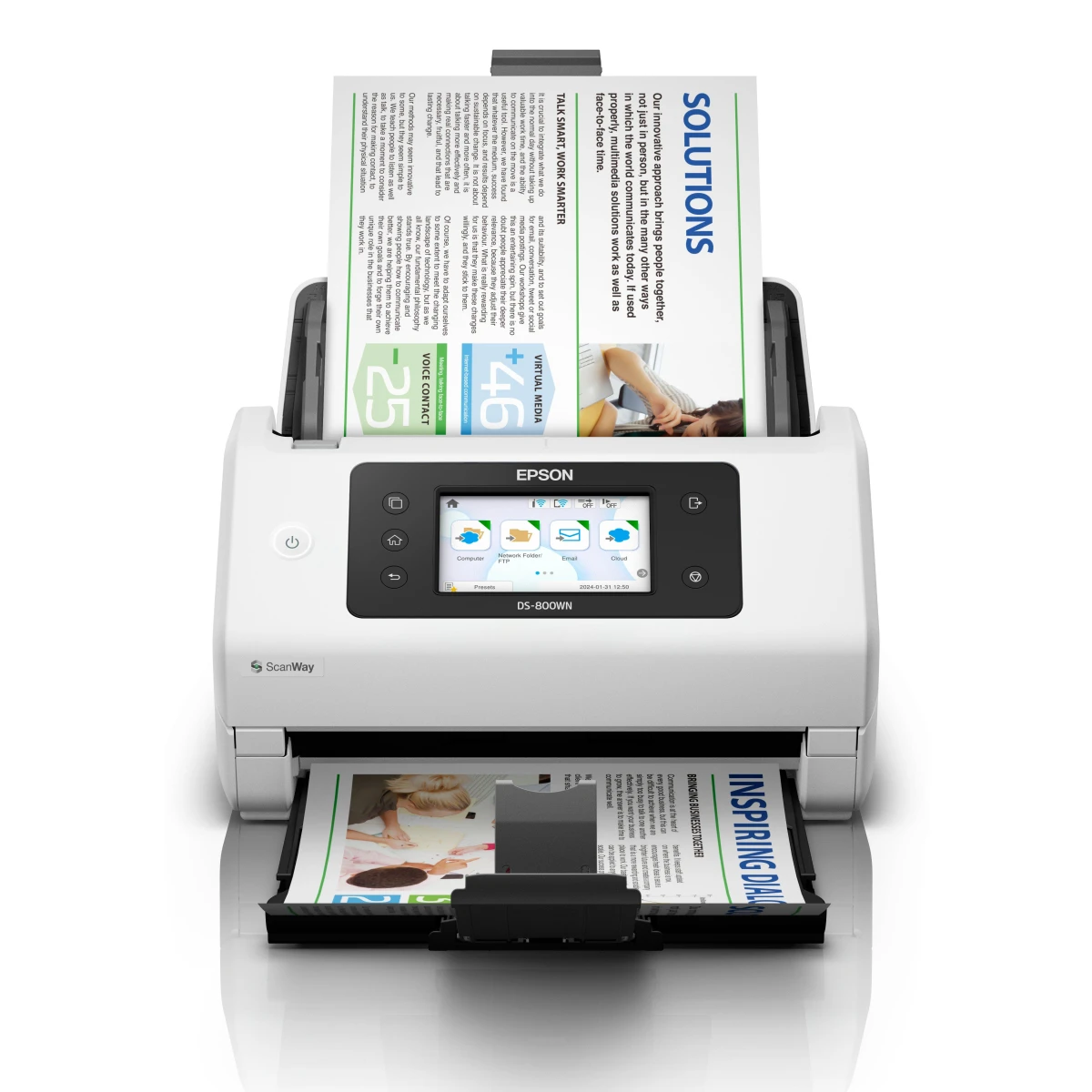 Epson WorkForce DS-800WN Scanner com alimentação por folhas 600 x 600 DPI A4 Branco