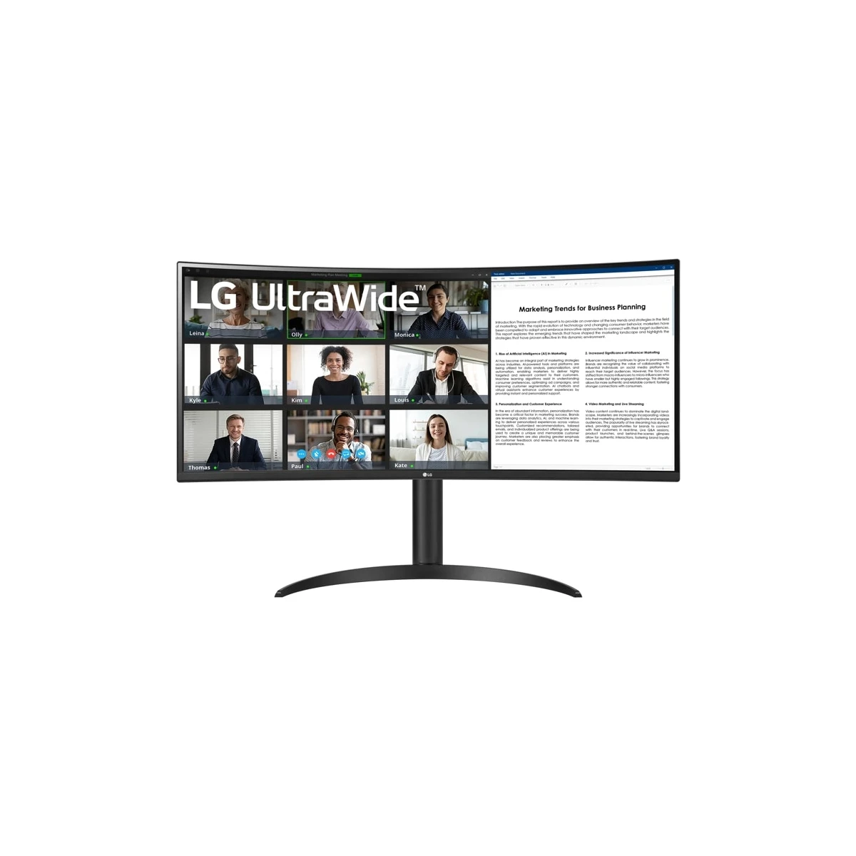 LG 34WR55QK-B monitor de ecrã 86,4 cm (34") 3440 x 1440 pixels Wide Quad HD Preto