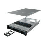 UNYKAch Hot Swap 2U HSW4208 G3 Rack Preto, Prateado