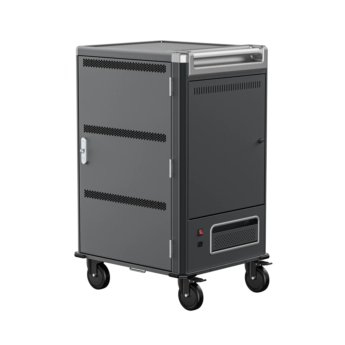 Ewent EW1701 gabinete e carro para aparelhos portáteis Armário de gestão de dispositivos portáteis Preto, Cinzento