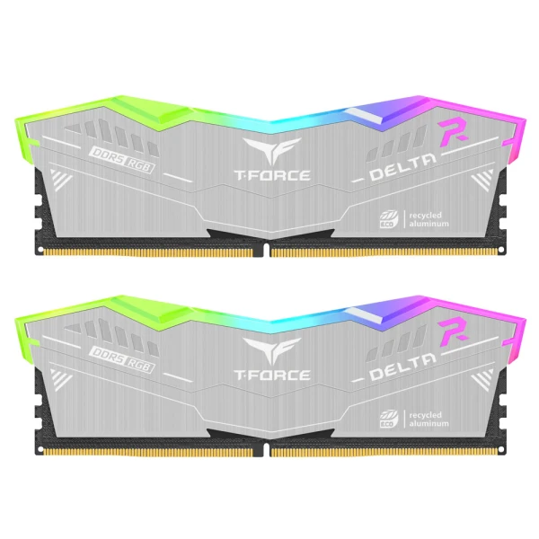 Dimm Team Group T-Force DELTA RGB ECO 32GB (2x16GB) DDR5 6400Mhz CL38 Silver