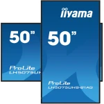 iiyama LH5075UHS-B1AG ecrã de sinalização Plasma digital 125,7 cm (49.5") LCD Wi-Fi 500 cd/m² 4K Ultra HD Preto Processador built-in Android 11 24/7