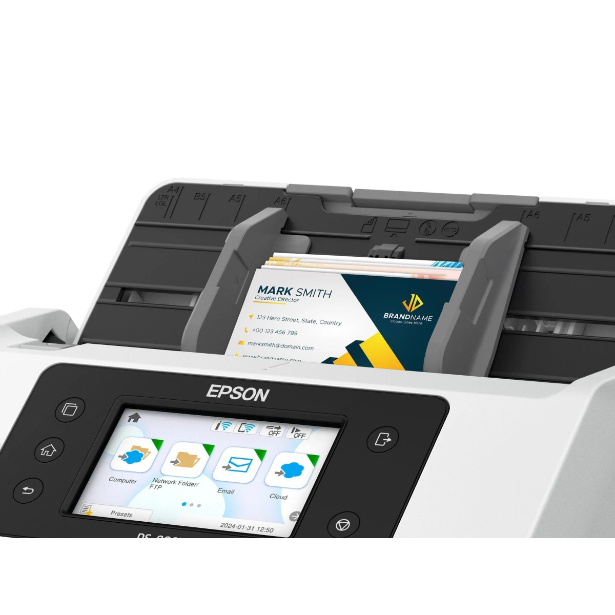 Epson WorkForce DS-800WN Scanner com alimentação por folhas 600 x 600 DPI A4 Branco