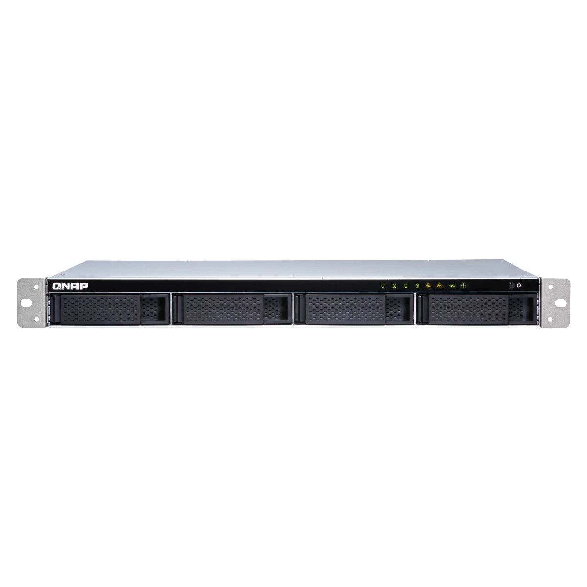 QNAP TS-431XeU NAS Rack (1U) Annapurna Labs Alpine AL-314 8 GB DDR3 0 TB QNAP QTS Preto, Aço inoxidável