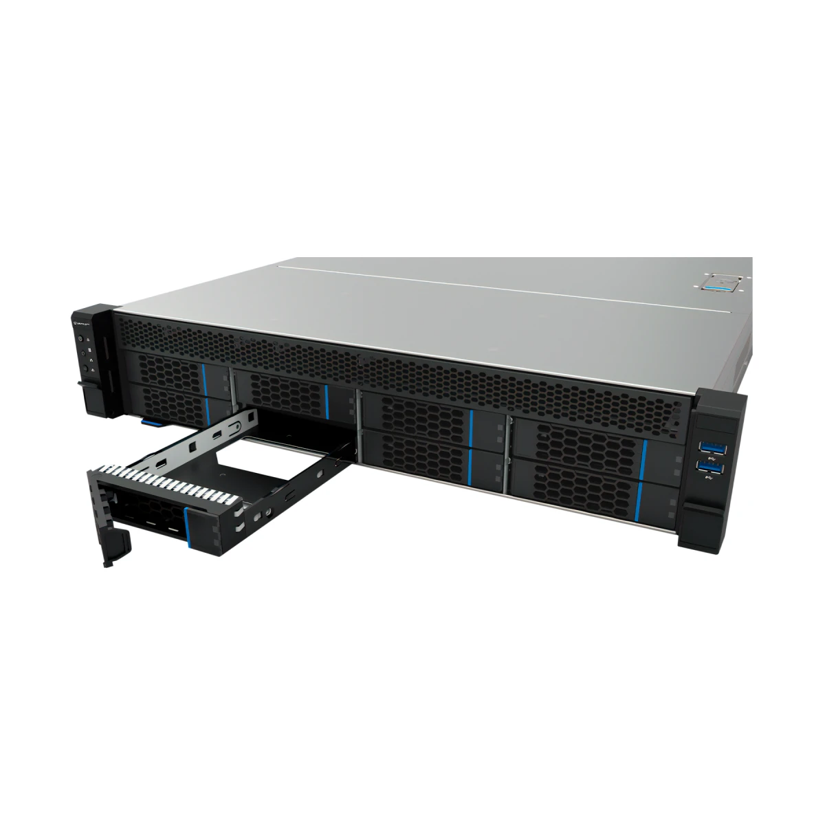 UNYKAch Hot Swap 2U HSW4208 G3 Rack Preto, Prateado